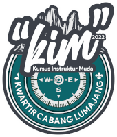 a logo that says " kim " on top of a compass