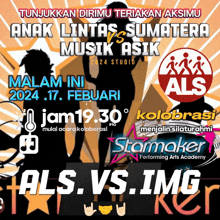 a poster that says anak lintas sumatera musik asik