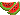 a slice of watermelon is shown in a pixel art style .