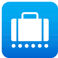 a blue app icon with a white briefcase