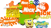 a collage of logos for nickelodeon shows spongebob squarepants and nicktoons