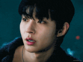 a close up of a young man 's face with the words keyboifs written below him
