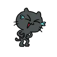 a cartoon drawing of a cat with a surprised look on his face