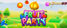 a game called fruit party is being played on a computer