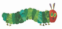 the very hungry caterpillar from the book the very hungry caterpillar is a very long caterpillar with a red head .