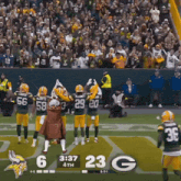 a football game between the green bay packers and the minnesota vikings is being played