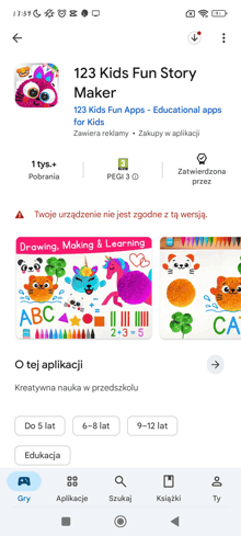 a screenshot of 123 kids fun story maker on a cell phone