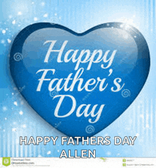 a blue heart that says happy father 's day