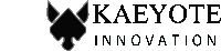 a logo for kaeyote innovation with a spade in the middle