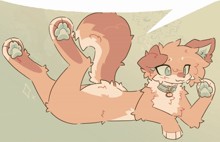 a cartoon drawing of a cat with a collar