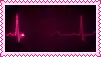 a picture of a heartbeat on a pink background