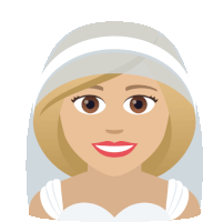 an illustration of a bride with a white veil