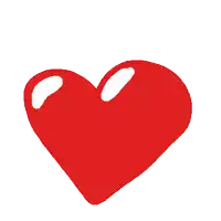 a drawing of two red hearts with holes in them