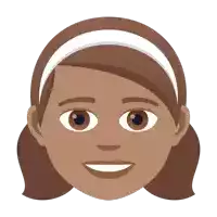 an emoji of a girl with a headband on her head