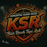 a logo that says ksr on it