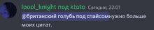 a screenshot of a message from loool_knight on ktoto