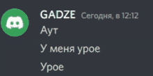 a screenshot of a discord chat with the name gadze