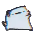 a piece of bread with a bite taken out of it