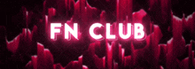 the word club that is on a dark background