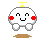 a pixel art drawing of a smiley face with a rolling pin in front of it .