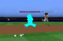 a baseball game is being played in a video game and a player is getting ready to throw a ball .