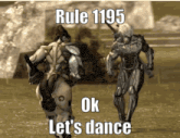 rule 1195 ok let 's dance is written on the screen