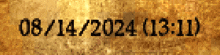 a pixelated image of the date of august 14th 2021