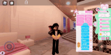 a screenshot of a video game shows a girl standing in a bedroom