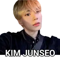 a picture of a young man with the name kim junseo