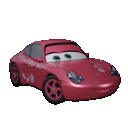 a red car from the movie cars is on a white background