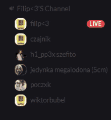 a screenshot of a filip channel with a live button