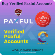 a poster that says buy verified paxful accounts on it