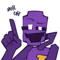 a purple cartoon character is smiling and giving a thumbs up sign .