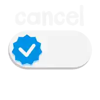 a cancel button with an x in the middle