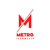 a logo for metro indonesia with a red letter m crossed out