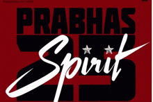 a poster for prabhas spirit with two stars