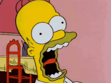 a cartoon of homer simpson with a shocked look on his face