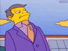 a cartoon of a man in a suit and tie with glowing eyes that says pathetic