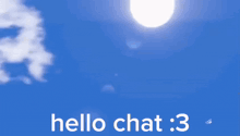 a cartoon mosquito is flying through the air with the words hello chat : 3 below it