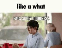 Eats Food GIF