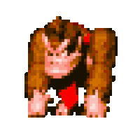 donkey kong is a pixel art character from the video game donkey kong