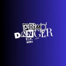 a purple background with the words primo danger on it