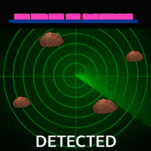 a radar screen with the words zoomer detected on the bottom