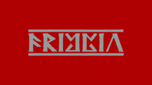 a red background with the word frimkia in white