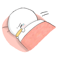 a cartoon drawing of a person laying on a bed