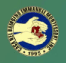 a logo for casa del bambino emmanuel montessori inc. in 1995