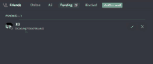 a screenshot of a discord app showing a friend request