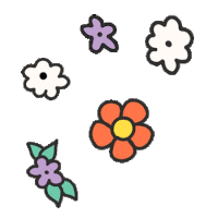 a bunch of different colored flowers with leaves on a white background .