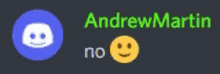 a discord icon with a smiley face and the name andrew martin