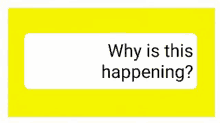 a yellow sign that says `` why is this happening ''